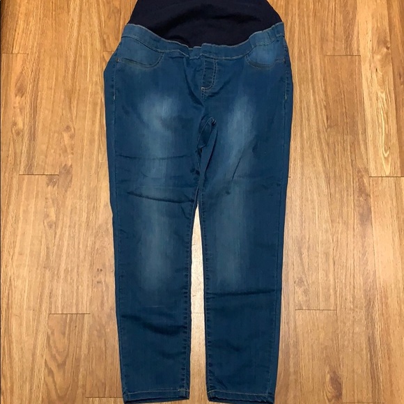 Maternity Over The Bump Skinny Jean Medium Wash - Picture 1 of 3